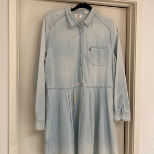 LEVIS LONG SLEEVE CHAMBRAY DRESS
